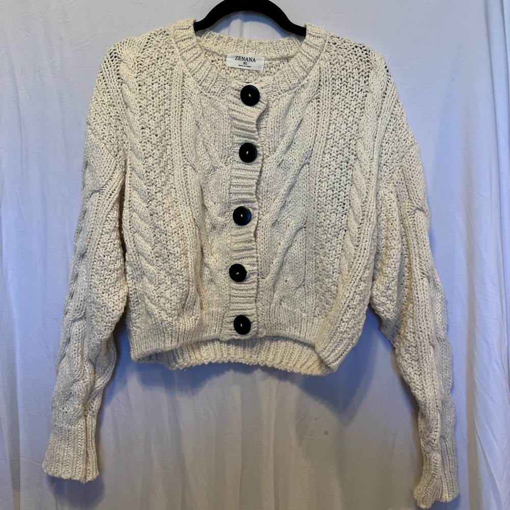 Zenana Cable Knit Cardigan